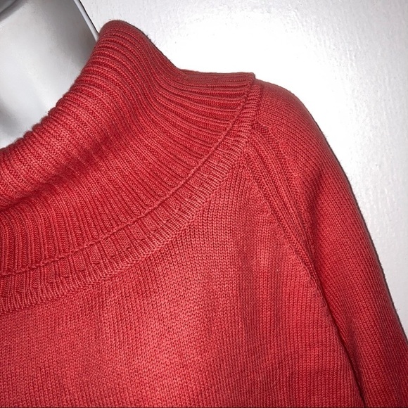 Coldwater Creek Cowl Neck Sweater L Orange - Picture 4 of 5